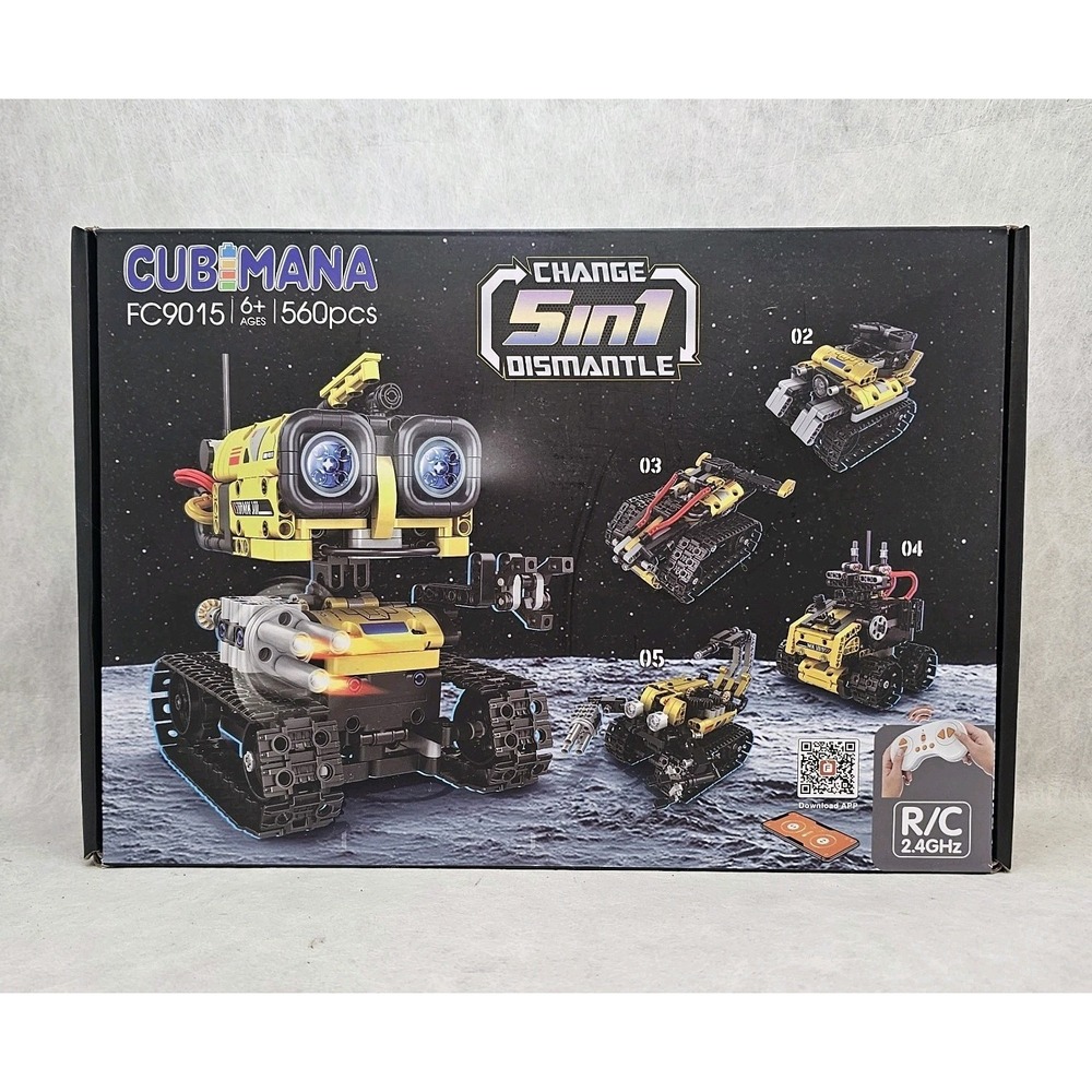 Robot Building Toys for Kids - 5 in 1 Remote- & App-Controlled Robots Toy, RC